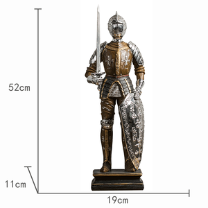 <span class=keywords><strong>Figurine</strong></span> de chevalier en résine de style antique romain, statue de guerrier vintage, soldat européen avec épée pour la décoration - Product Image 6
