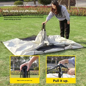 Portable Outdoor Folding Automatic Sunshade Double Quick Open Park <b>Tent</b> for Summer Camping and Travel - Product Image 4