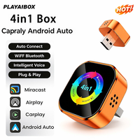 Adaptateur sans fil 4 en 1 pour CarPlay, Android Auto, Mirror Link, écran Plug & Play pour Apple et Android
