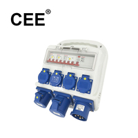 CEE Electrical Distribution Outdoorel Box noir avec prises de courant avec fiche