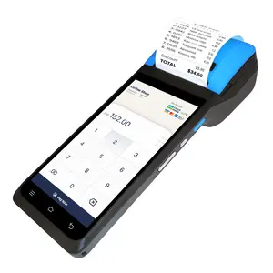 Mobile 5.5 "Pos genggam portabel perangkat pembayaran pemesanan Android 12 / 8 Terminal Pos genggam untuk restoran bisnis kecil