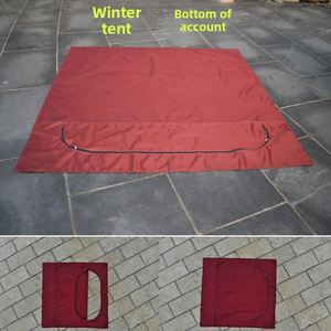 Tapis de sol auto-adhésif en tissu Oxford anti-humidité et anti-poussière pour tente de pêche sur glace d'hiver en extérieur, base amovible, pour 2-4 personnes - Product Image 3