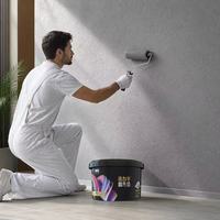 Peinture murale flexible à séchage rapide, couleur gris premium personnalisée, écologique, sans formaldéhyde, texture mate, peinture au latex de riz glutineux