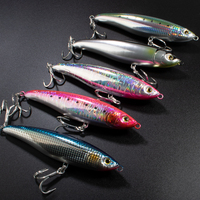 Jigging Pro 75g 180mm Simulation en plastique crayon de pêche leurre avec crochet aigu pointu flottant dur Stickbait leurre appât artificiel