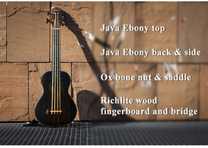 Ukelele Eléctrico Hawaiano Aiersi de Ébano Java de 30 Pulgadas, <span class=keywords><strong>Guitarra</strong></span> Acústica de <span class=keywords><strong>Buena</strong></span> <span class=keywords><strong>Calidad</strong></span> al Mejor <span class=keywords><strong>Precio</strong></span>, Sin Trastes, Profesional - Product Image 3