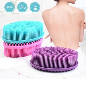 2024 New Massage <b>Shower</b> Back Scrub Easy to Clean <b>Sponge</b> Removal Belt Brush Exfoliating Silicon Silicone Bath Body Scrubber - Product Image 2