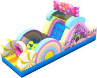 Château gonflable à obstacles et toboggan Donut Candy pour enfant, motif Myrtille, figurine d'action Anime, autres jouets éducatifs, bulle