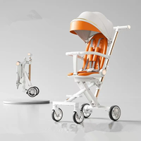 Poussette bébé à double barre de support, cadre en alliage d'aluminium, repose-pieds dissimulé, pliable, plusieurs couleurs au choix – Vente chaude directe usine