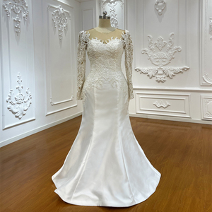 Jancember LSCJ46 lujo marfil cinturón sirena vestidos de novia con tren desmontable - Product Image 2