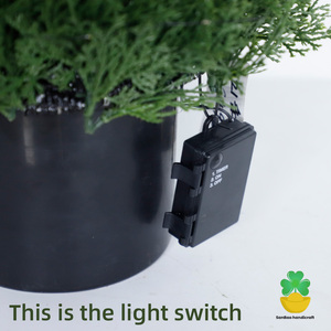 3ft pre-lit nhân tạo Cypress <span class=keywords><strong>Tree</strong></span> Tower Shape với ấm đèn LED cho trong nhà ngoài trời trang trí kỳ nghỉ nhà - Product Image 4