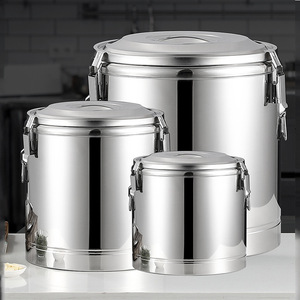 Tanque de Agua Aislado de Acero Inoxidable 304 de Gran Capacidad para Uso Comercial, Contenedor de Agua Caliente para Vendedores Ambulantes de Té con Leche, Arroz y Soja - Product Image 2