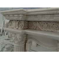 QUYANG colonne romaine moderne de luxe en granit sur pied, cheminée française, Surround, manteau en marbre, décoration de la maison