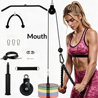 Équipement de fitness mécanique de type portique pour usage domestique, barre de tirage vertical DIY, machine à exercices Fly, système de poulies, câble en acier, support pour haltères