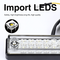 Feu de recul LED ultra-mince homologué ECE 126 mm 12V 24V, 18 SMD 3W pour camion, remorque, pare-chocs