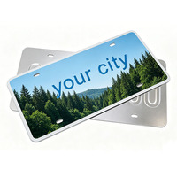 Plaque d'immatriculation en aluminium standard européenne 520x110mm, logo personnalisé en relief, plaque de numéro de voiture réfléchissante