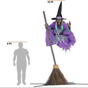 Lớn Halloween Phù Thủy Hover chổi quảng cáo đồ chơi bơm hơi độc đáo trang trí ngoài trời và quà tặng kỳ nghỉ - Product Image 5