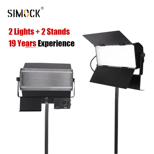 Simock 120W Deux Panneaux LED Dimmables avec Deux Supports pour Studio TV, Idéal pour <span class=keywords><strong>YouTube</strong></span>, TikTok, Instagram et la Photographie - Product Image 1