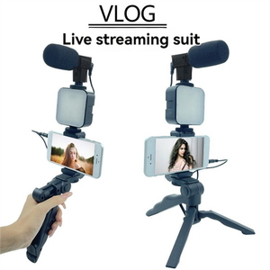 AY-49 Video Making Kit Phone Stand Microphone Selfie Stick ED Lights Phone Tripod for <strong>Cellphone</strong> AY49 Video-Making Kit - Product Image 6