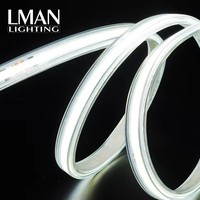 Vente directe d'usine, bande LED COB flexible AC220V 288LEDs/M 10W/M 8MM IP65, garantie de 2 ans, pour aménagement paysager