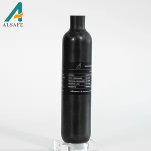 Alsafe yüksek basınç 300bar tankı 480cc 580cc gaz silindiri karbon fiber silindir