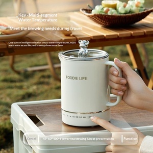 <span class=keywords><strong>Bollitore</strong></span> da Viaggio <span class=keywords><strong>Elettrico</strong></span> in Acciaio Inox Mini <span class=keywords><strong>con</strong></span> Funzione Mantenimento Calore e <span class=keywords><strong>Infusore</strong></span> per Tè Pieghevole - Product Image 1