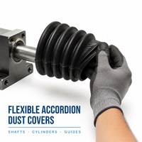 Manchon de protection flexible en caoutchouc AXIS (NBR/EPDM/CR/Silicone) pour arbres de machines et vérins hydrauliques