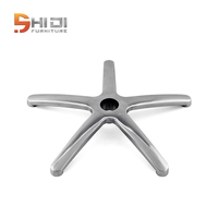 Meuble de base en alliage d'aluminium pour bureau Chaise loisirs Boss Star Bases de canapé en métal Base de chaise