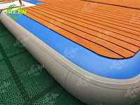 Vert 10x10 Flottant Jet Ski Air Dock Plate-forme Drop Stitch Pontoon Dock Lac Équipement De Jeu D'eau Flottant Bateau Dock
