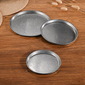 Stainless Steel Round <b>BBQ</b> Plate 304 Non Stick Flat Bottom Large Tray For Food Serving And Grilling - Product Image 2
