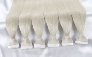 Recarga de color claro alineada con cutícula sin costuras inyectada al por mayor para cinta fina rusa en extensiones de cabello humano virgen ruso - Product Image 5
