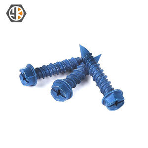 Vis à béton à tête croisée fendue bleue 1/4 ''3/16'' tête plate bleue pour l'ancrage aux vis de maçonnerie - Product Image 1