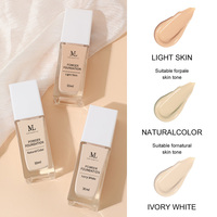 Vente en gros Logo personnalisé Produits de maquillage 30ml Fond de teint mat pailleté Crème liquide Fond de teint imperméable Maquillage