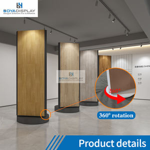 Espositore Girevole a 360 Gradi Personalizzabile per Piastrelle in PVC Effetto Marmo e Parquet, Salvaspazio - Product Image 4