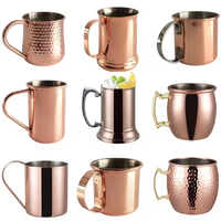 Mug en cuivre martelé en acier inoxydable CAMOL FACTORY 500 ml pour la maison, le bar, l'hôtel, avec logo personnalisé, couleur cuivre