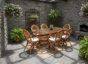 ชุดโต๊ะรับประทานอาหารสไตล์เอเชียโบราณ โครงหวาย แข็งแรง ทนทาน พร้อมโต๊ะยาว จากอินโดนีเซีย เหมาะสำหรับบ้าน เฟอร์นิเจอร์ วิลล่า โรงแรม อพาร์ทเมนท์ CV Craftindo - Product Image 6