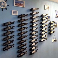 Porte-bouteilles mural en fer de style européen, design minimaliste et moderne pour les bars et la maison