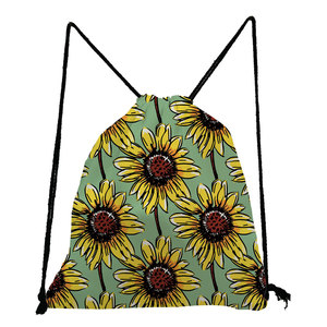 Dibujos animados cálido girasol impreso cordón bolsa paquete al por mayor personalizado estudiante mochila - Product Image 6