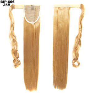 Cola de Caballo Larga Ajustable <span class=keywords><strong>con</strong></span> Cinta Mágica, Extensiones de Cabello Trenzadas Onduladas Económicas para Mujer, Uso Diario, Cola de Caballo Mágica para Mujer - Product Image 5