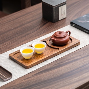 Bandeja de Servicio de Café de Madera de Acacia Sólida de Primera Calidad, Ecológica, de Lujo Ligero, 2 cm de Grosor, Rectangular, para Otomana, Sala de Estar, Desayuno - Product Image 3