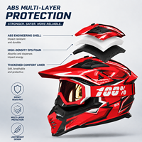 Casque de motocross ABS, protection multicouche, casque tout-terrain, mousse haute densité EPS, lunettes de course, protection de sécurité