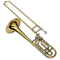 Bb/F Transposing Tenor Slide Trombone Lacquered Gold High-Quality Durable Brass Wind Instrument