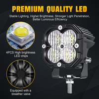 Nouvelle barre lumineuse de travail LED 3 pouces 30W, faisceau combiné spot et antibrouillard, 12V, étanche IP67, universelle pour 4x4 et SUV