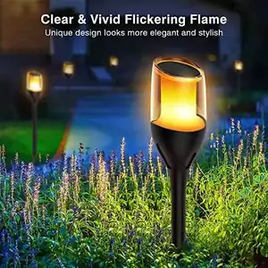 Solar Garden Path Decoration Torch Flame Light
