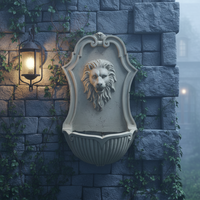 Tête de lion en résine de luxe faite à la main, style Art Déco, murale, pour mariage, extérieur, durable, personnalisable, facile à déplacer et à nettoyer, pour jardin