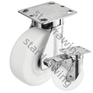 SS 4-Zoll Schwerlast-Spitzenrotter SUS 304 316L Edelstahl Rotorrad - Product Image 3