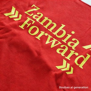 Camiseta de Cuello Redondo con Estampado Completo 200% Algodón Vintage de la Campaña Electoral Presidencial General de Zambia, África - Product Image 3