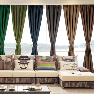 <span class=keywords><strong>Cortinas</strong></span> Opacas Modernas de Tela Gruesa Tejida, <span class=keywords><strong>Cortinas</strong></span> Aislantes de Alta Protección <span class=keywords><strong>para</strong></span> Sala de Estar, Tamaños Personalizables - Product Image 5
