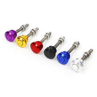 Kit de broches de capot en aluminium anodisé coloré 22 mm, boutons-poussoirs de capot de voiture, broches à dégagement rapide, loquet à dégagement rapide pour voitures