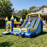 Vente flash : grande structure gonflable pour enfants, portable, imperméable, avec ventilateur intégré, en PVC de haute qualité