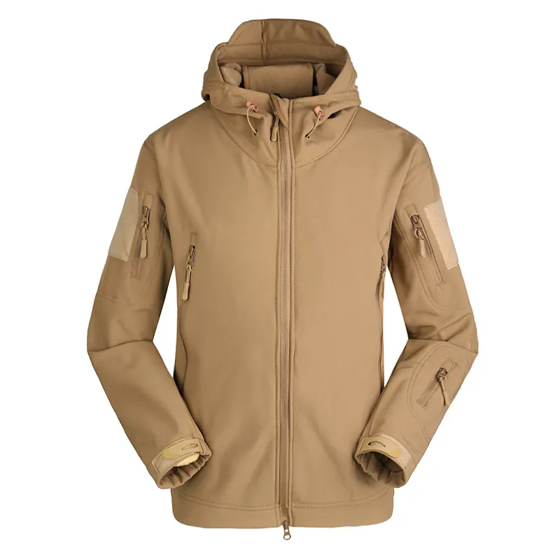 ESDY-uniformes tácticos de asalto para senderismo para hombre, chaqueta Softshell impermeable para caza al aire libre, con capucha
